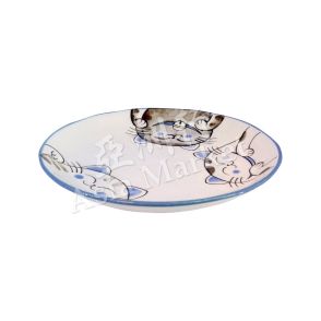 7.8Inch Kitty Cat Plate (Blue)