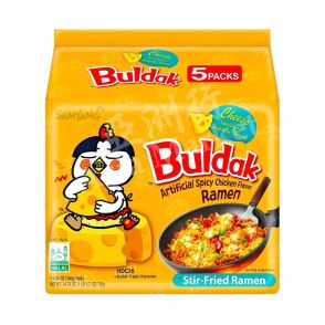 [PACK OF 5] SAMYANG - Buldak Hot Chicken Ramen(Cheese Flavour) 140g (x5Pkts)