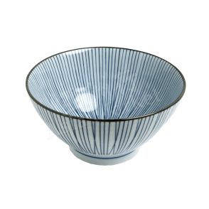 BOWL - Painted Blue And White Porcelain Ceramic Bowl (7 Inch) (Type 2, Pattern 2) 