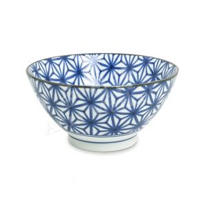  BOWL - Painted Blue And White Porcelain Ceramic Bowl (7 Inch) (Type 3, Pattern 1)