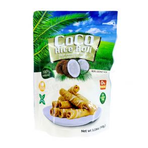 KASET - Coco Rice Roll, Thai Jasmine Rice & Coconut Crispy Roll (Original Flavour) 100g