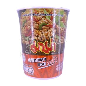 MAMA Instant Cup Noodles Spicy Basil Stir Fried Flavour 60g