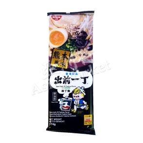 NISSIN Demae Ramen Kumamoto Black Garlic Oil Tonkotsu Flavour (Non-Fried) 174g