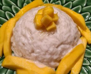 Thai Mango and Coconut Sticky Rice Dessert Ingredients