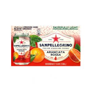 [PACK OF 6] SAN PELLEGRINO - Sparkling Aranciata Rossa Infusion Drink 330ml (x6cans)