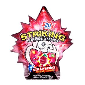 STRIKING Popping Candy - Strawberry Flavour 30g