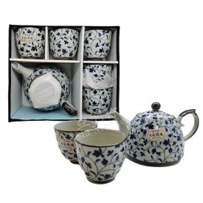 Tea Set - Japanese Tea Set - BLUE FLOWER (3pcs) No.6040799
