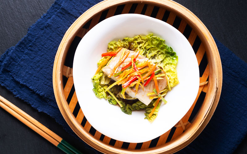 Steamed Fish with Ginger and Scallion