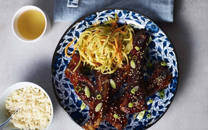Sandy Tang’s Shanghai Sweet & Sour Spare Ribs with Asian Coleslaw
