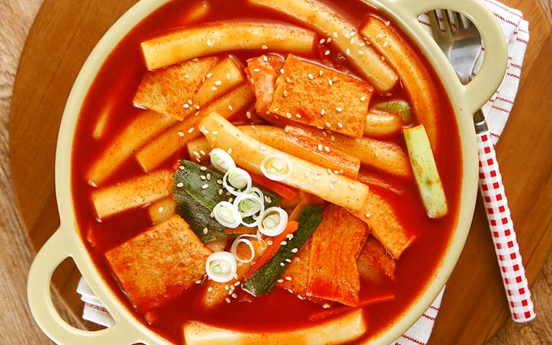 Spicy Tteokbokki (Topokki) Rice Cake