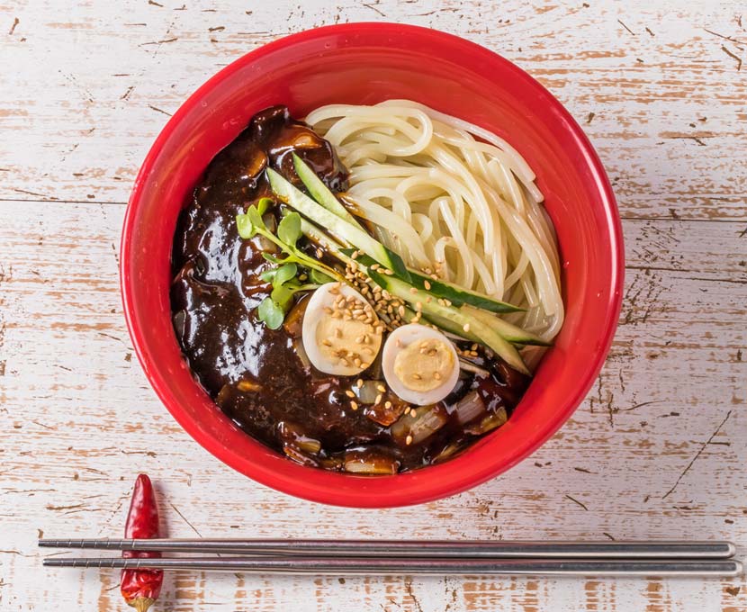 Jajangmyeon - noodles in black bean sauce